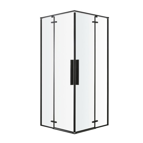 GoodHome Shower Enclosure Ezili 80 x 80 cm, black/transparent