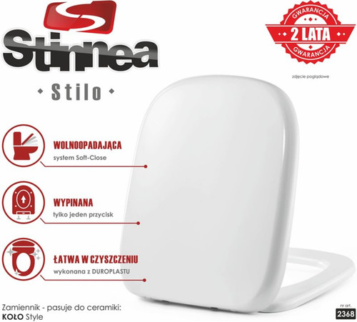 Duroplast Toilet Seat Stilo, white