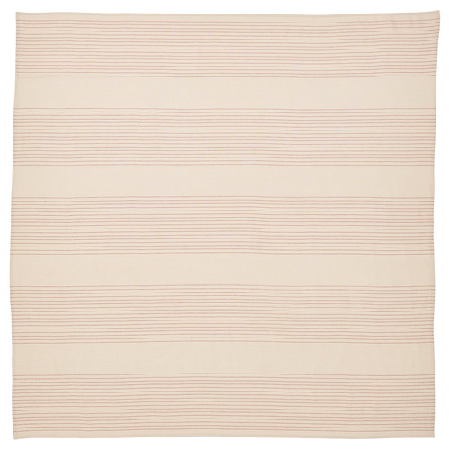 VIPPSTARR Tablecloth, stripe pattern red/natural, 150x150 cm