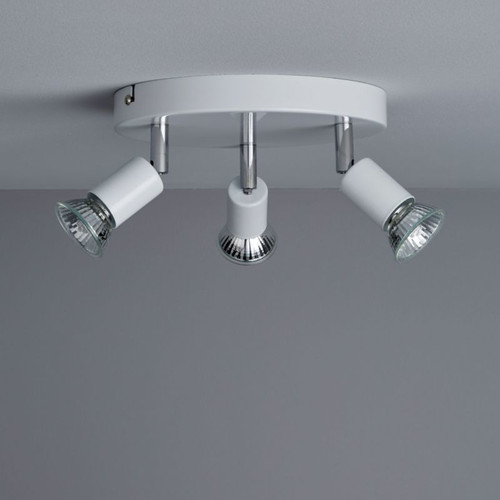 Metal Spot Ceiling Lamp 3 x 50 W GU10, white