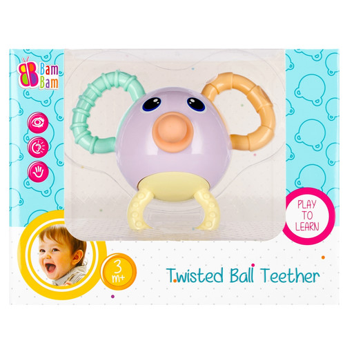 Bam Bam Twisted Ball Teether 3m+