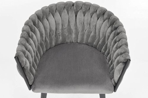 Glamour Braided Chair ROSA, grey