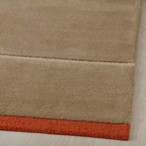 GÅSHIRS Rug, high pile, brown/handmade, 200x300 cm