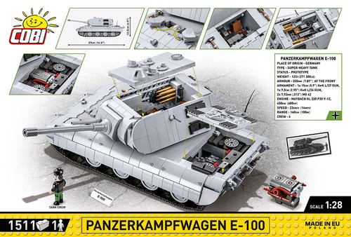 Cobi Blocks Panzerkampfwagen E-100 1511pcs 10+