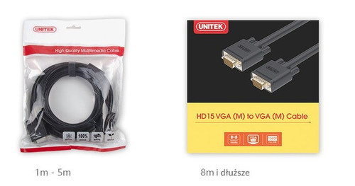 Unitek Cable VGA Premium HD15 M/M, 1.0m; Y-C511G