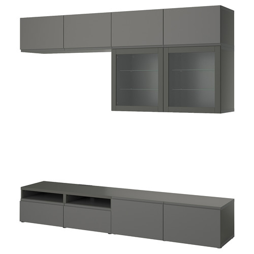 BESTÅ TV storage combination/glass doors, 240x42x231 cm