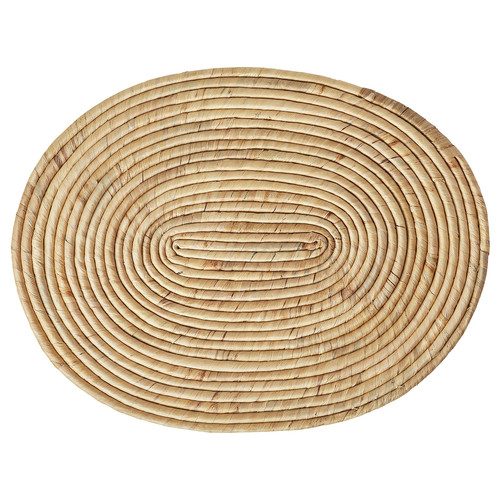 STAMSILL Place mat, water hyacinth/sedge handmade, 45x35 cm