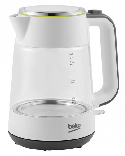 Beko Kettle 1.7l 2400W WKM6321W, glass white