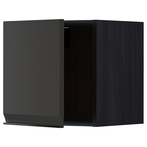 METOD Wall cabinet, black/Upplöv matt anthracite, 40x40 cm