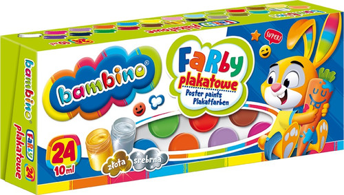 Bambino Poster Paints 24 Colours x 10ml (incl. Silver & Gold)