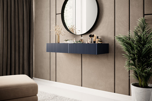 Wall-mounted Console Table Dresser Nicole, dark blue