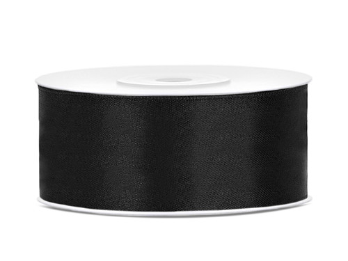 Satin Ribbon 25m 25mm, black