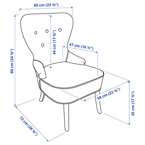 REMSTA Armchair, Gunnared dark grey