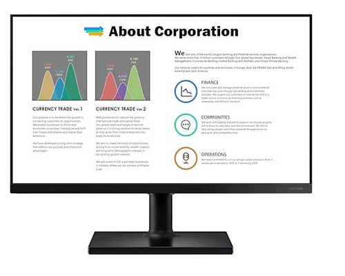 Samsung 23.8" Monitor IPS FHD 16:9 2xHDMI 1xDP 5ms LF24T450FZUXEN