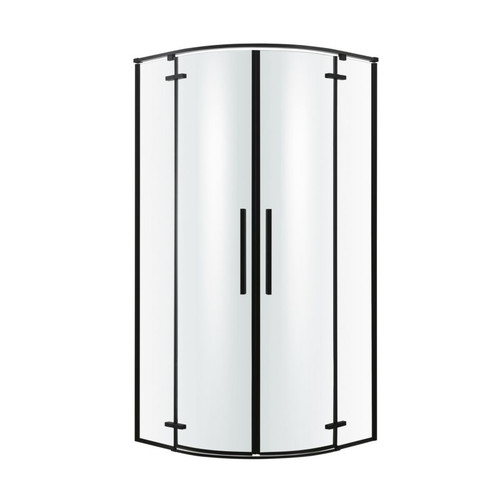 GoodHome Shower Enclosure Cabin Ezili 90 cm, black/transparent