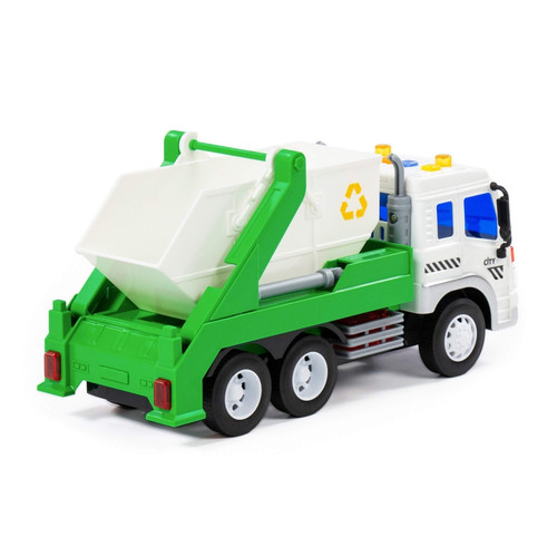 Container Truck with Light & Sound, green, 3+