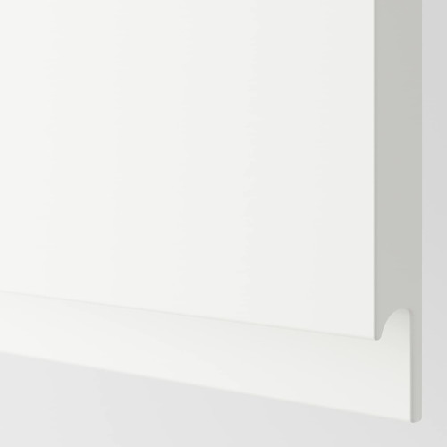 METOD Corner base cab w pull-out fitting, white/Voxtorp matt white, 128x68 cm