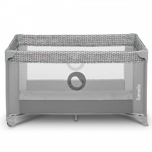 Lionelo Travel Cot Stefi Grey Concrete Multicolor 0+