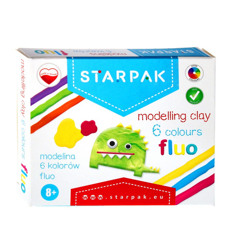 Starpak Modelling Clay 6 Fluo Colours 8+