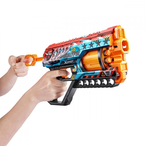 ZURU X-Shot Launcher Skins Griefer Apocalypse 12 Darts 8+