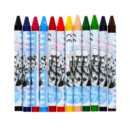 Starpak Wax Crayons 12 Colours Doggy