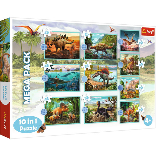 Trefl Children's Puzzle Mega Pack Dinosaur World 10in1 4+