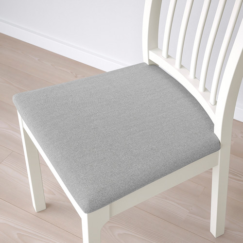 EKEDALEN / EKEDALEN Table and 6 chairs, white white/Ramna light grey, 120/180 cm