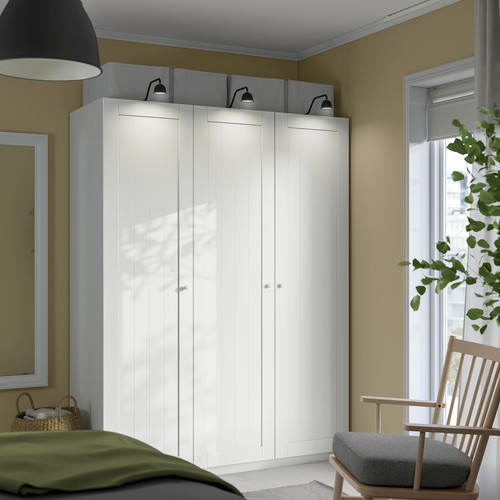 PAX / GULLABERG Wardrobe combination, white/white, 150x60x201 cm