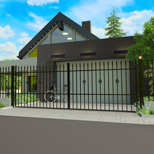 Double Swing Gate Steel 400 x 150 cm