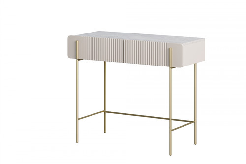 Dressing Table Malmi 100 cm, cashmere, crema bianca, gold