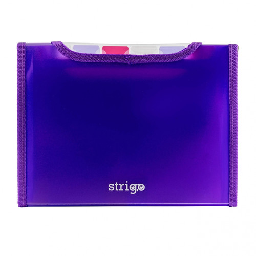 Document Folder with 12 Pockets A5 30mm, purple