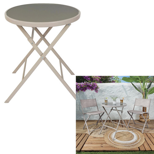 Outdoor Folding Table Elba, beige