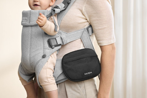 BABYBJORN Pocket Pouch for Baby Carrier, Mesh, Black