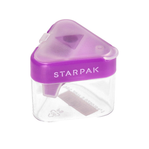 Starpak Double Plastic Sharpener Triangle, violet