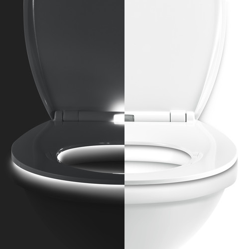 Toilet Seat with LED Lighting GoodHome Minho, white