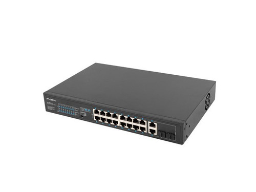 Lanberg Switch 16X 100MB POE+/2X Combo Unmanaged Rack 19" Gigabit Ethernet 250W