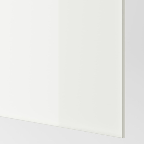 AULI / FÄRVIK Pair of sliding doors, mirror glass/white glass, 200x236 cm