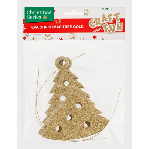 Christmas Decorations Eva Christmas Tree Gold 2pcs