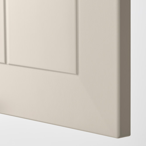METOD Wall cabinet with shelves/2 doors, white/Stensund beige, 60x80 cm
