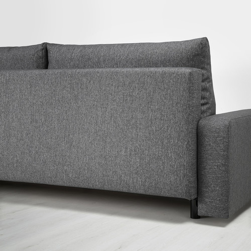 GRÄLVIKEN 3-seat sofa-bed  dark grey