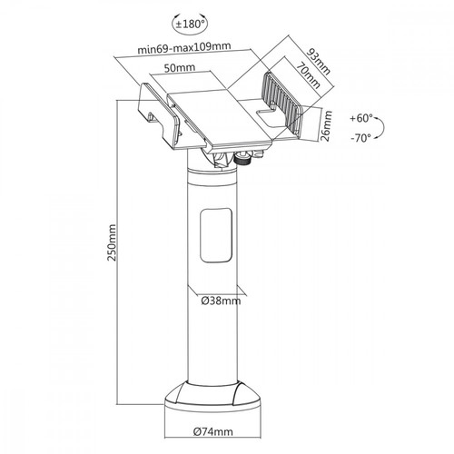 Maclean EC Card Terminal Holder Universal MC-847