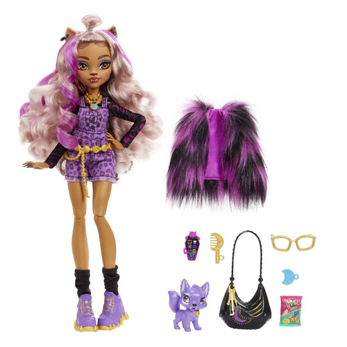 Monster High Clawdeen Wolf Doll With Pet And Accessories HHK52 4+