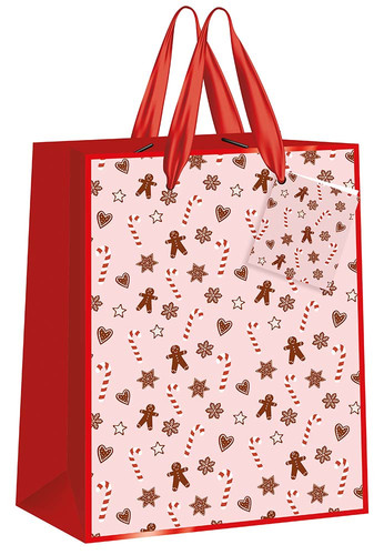 Gift Bag Christmas 330x460mm 12-pack, assorted patterns