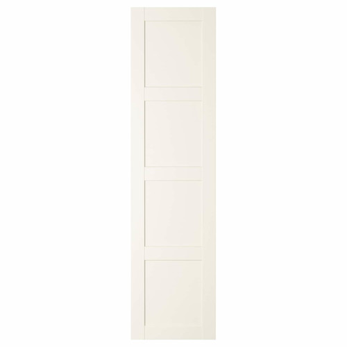 BERGSBO Door with hinges, white, 50x195 cm