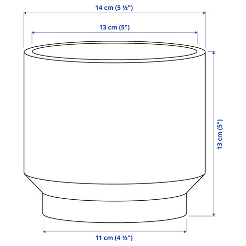 HONUNGSPALM Plant pot, in/outdoor/brown, 12 cm