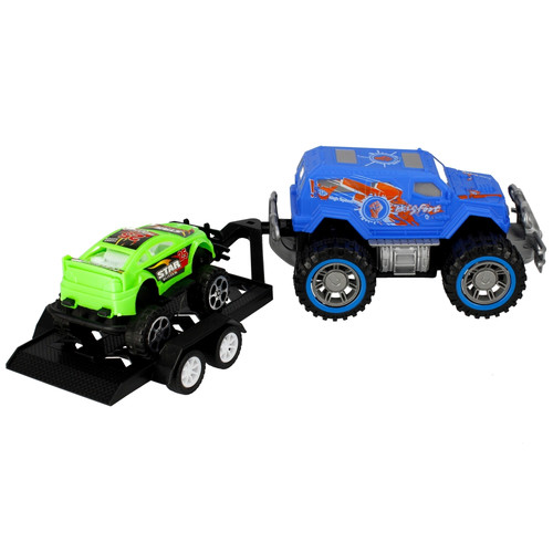 SUV Big Foot & Trailer with Sports Car 3+