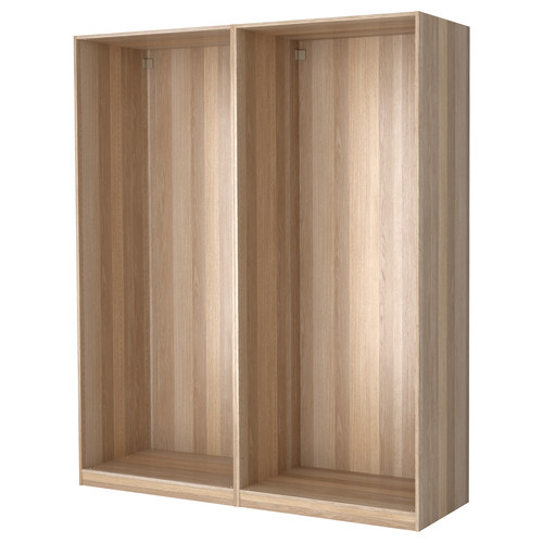 PAX 2 Wardrobe frames, white stained oak effect, 200x58x236 cm