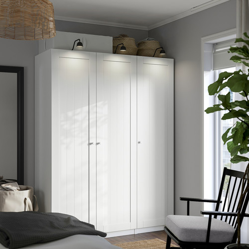 PAX / GULLABERG Wardrobe combination, white/white, 150x60x201 cm