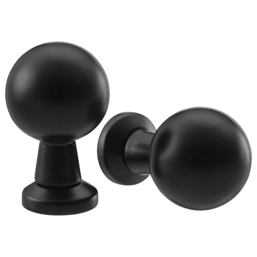 BAGGANÄS Knob, black, 20 mm, 2 pack