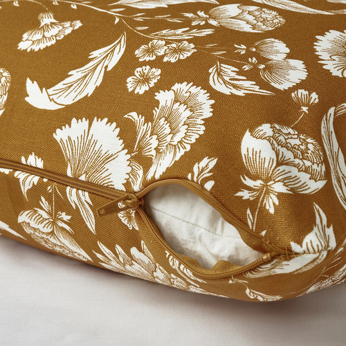 IDALINNEA Cushion cover, yellow-brown, 50x50 cm